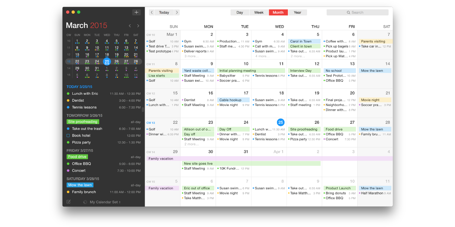 Free Calendar Software For Mac